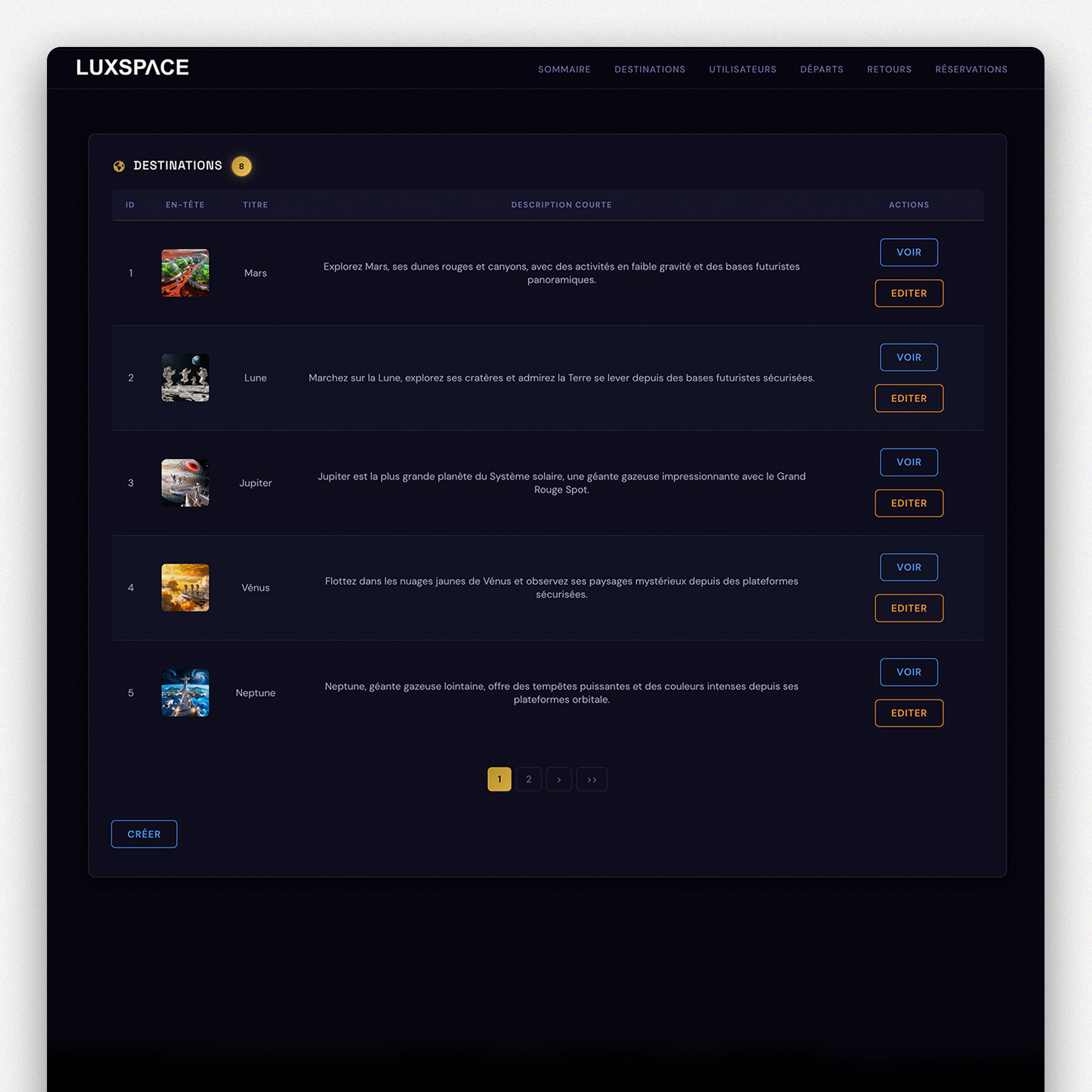LuxSpace — vue 6