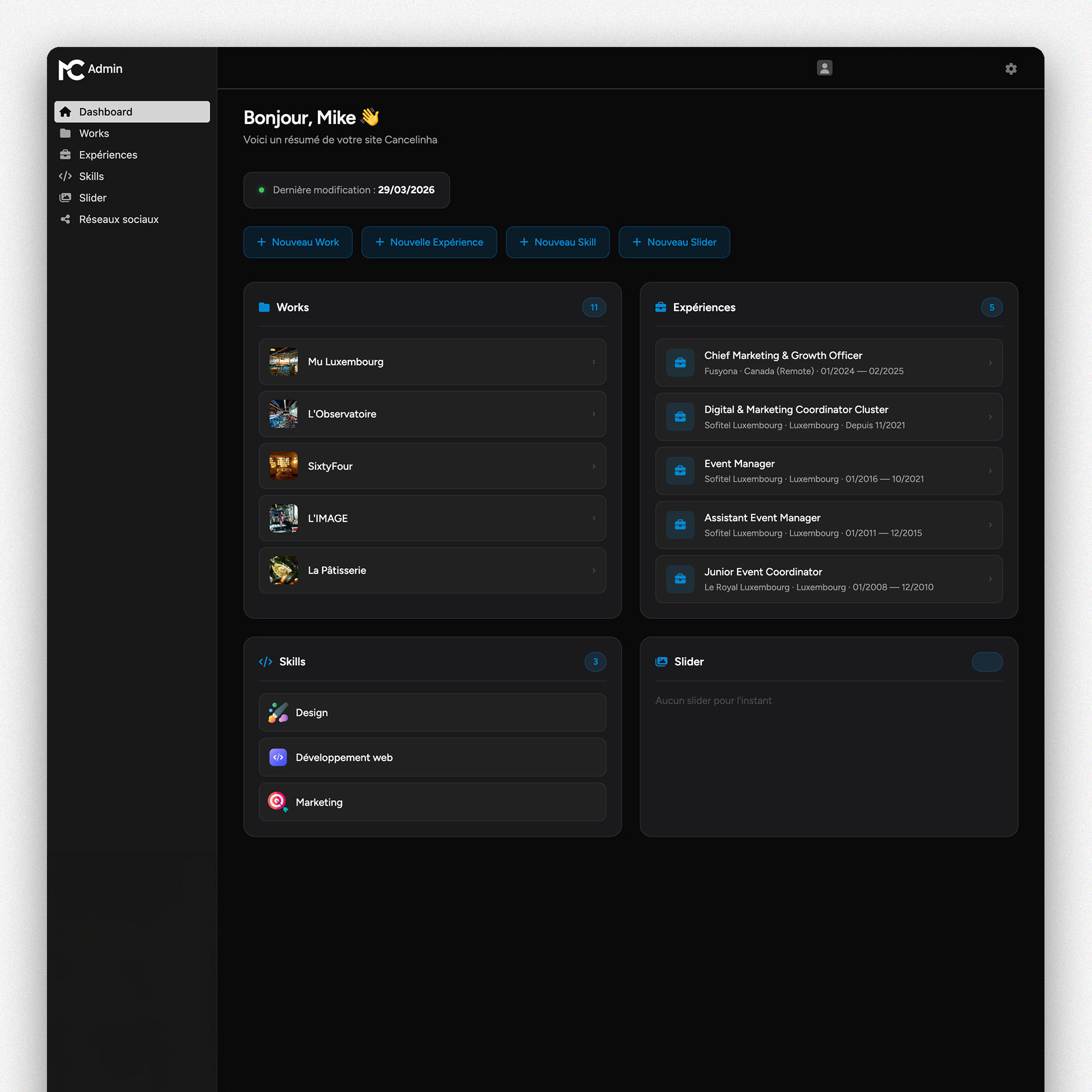 Portfolio — vue 2